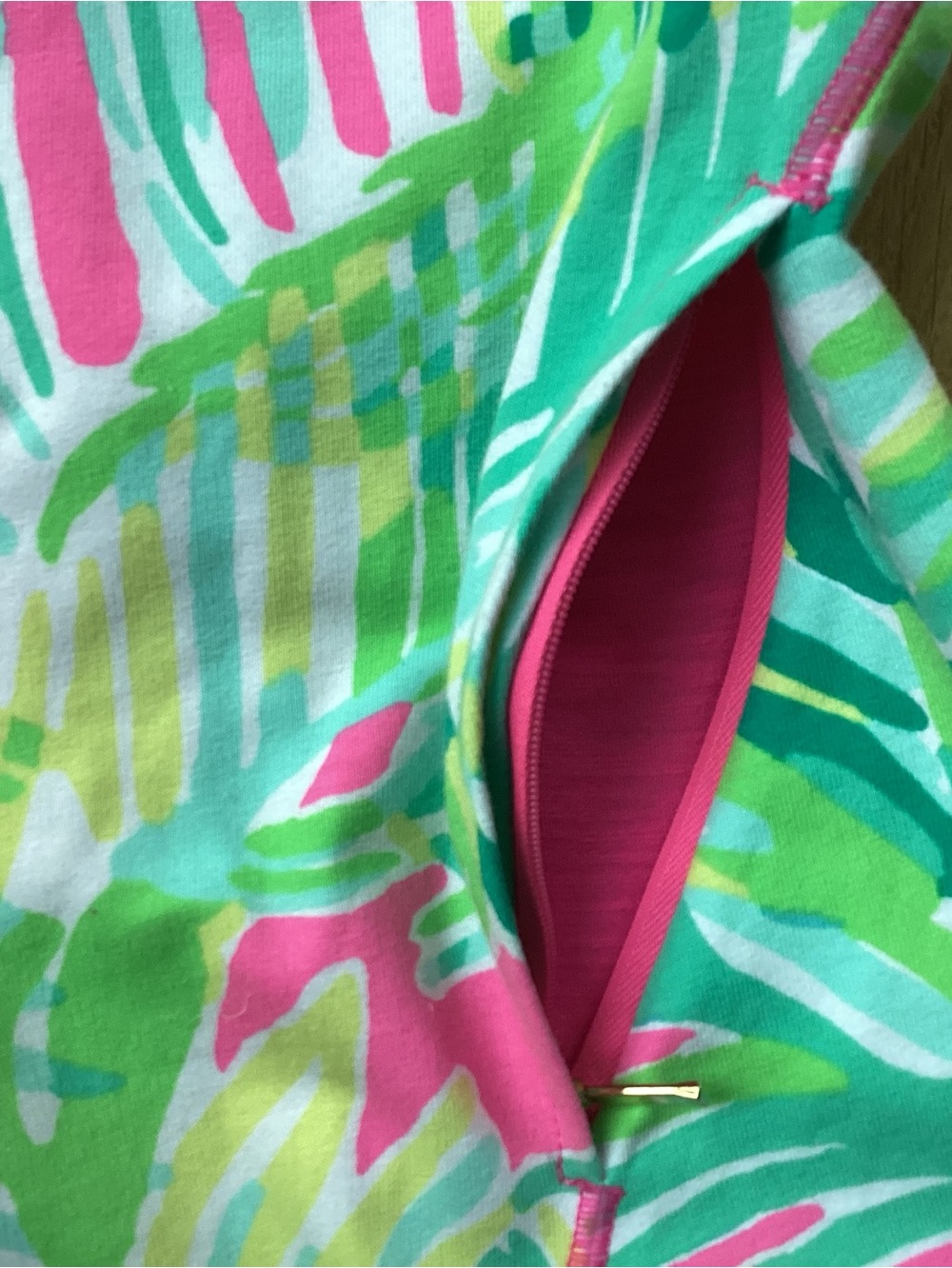 Lilly Pulitzer Sleeveless Hooded Zip Front Hoodie Vest XS Tropical Storm - Picture 5 of 6